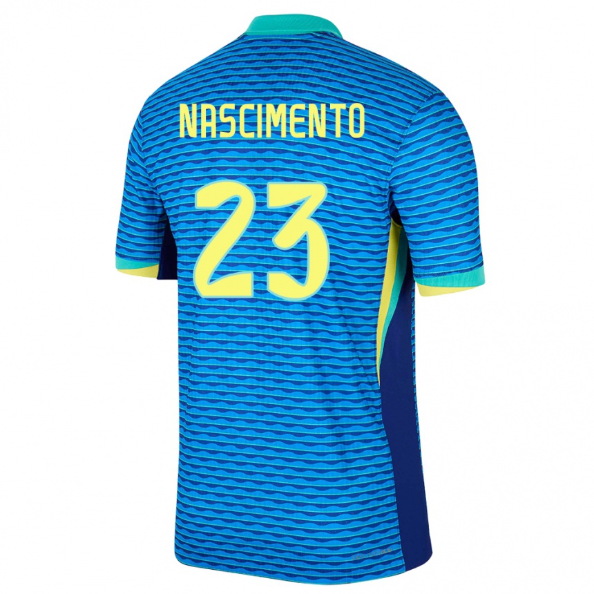 Kids Football Brazil Matheus Nascimento #23 Blue Away Jersey 24-26 T-Shirt Nz