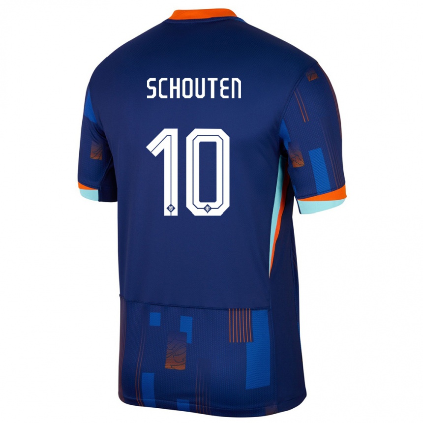 Kids Football Netherlands Lewis Schouten #10 Blue Away Jersey 24-26 T-Shirt Nz