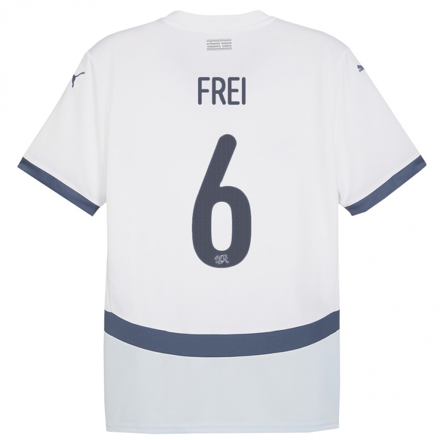 Kids Football Switzerland Fabian Frei #6 White Away Jersey 24-26 T-Shirt Nz