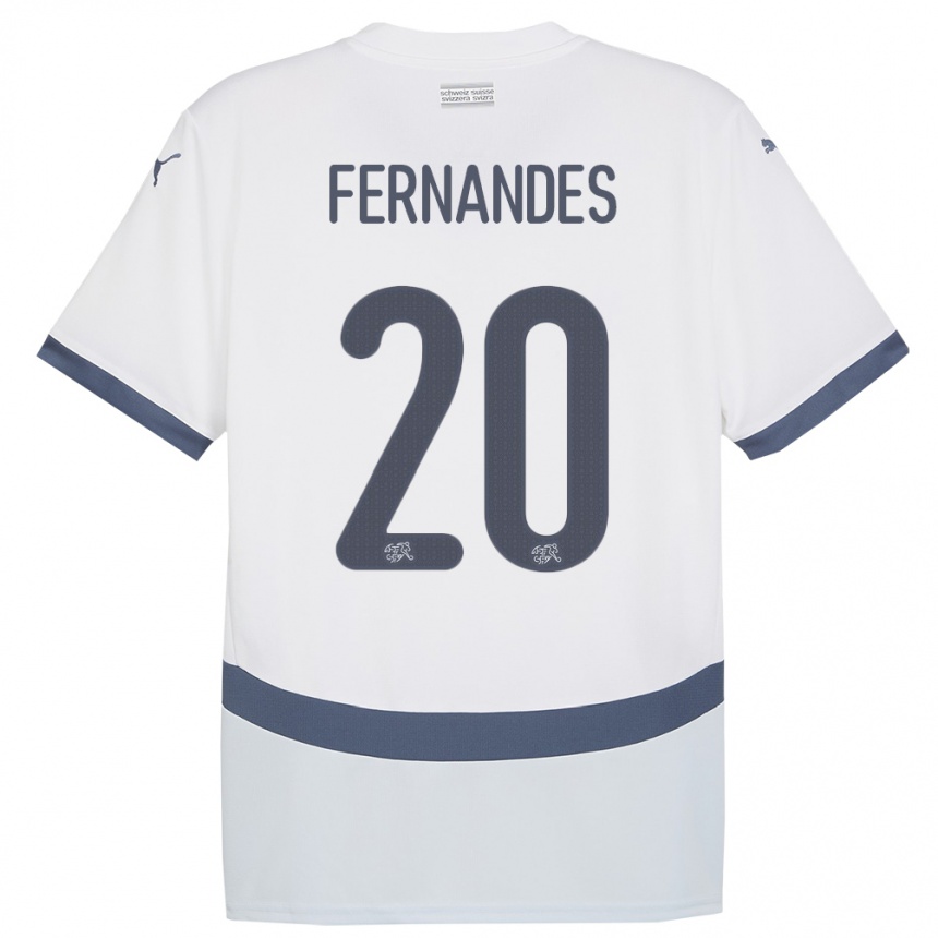 Kids Football Switzerland Edimilson Fernandes #20 White Away Jersey 24-26 T-Shirt Nz