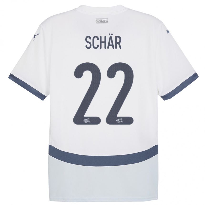 Kids Football Switzerland Fabian Schar #22 White Away Jersey 24-26 T-Shirt Nz