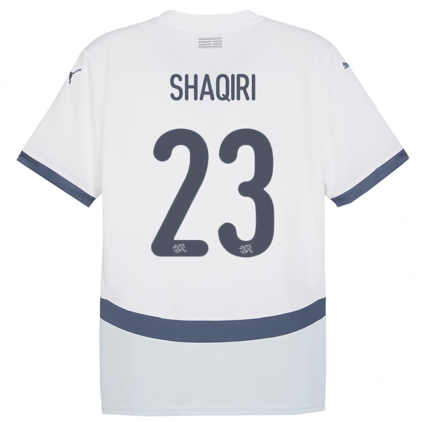 Kids Football Switzerland Xherdan Shaqiri #23 White Away Jersey 24-26 T-Shirt Nz