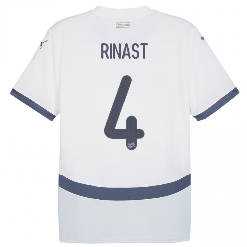 Kids Football Switzerland Rachel Rinast #4 White Away Jersey 24-26 T-Shirt Nz