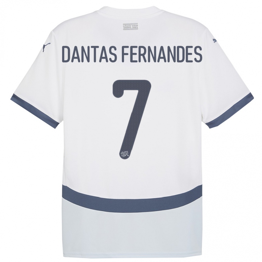 Kids Football Switzerland Ronaldo Dantas Fernandes #7 White Away Jersey 24-26 T-Shirt Nz