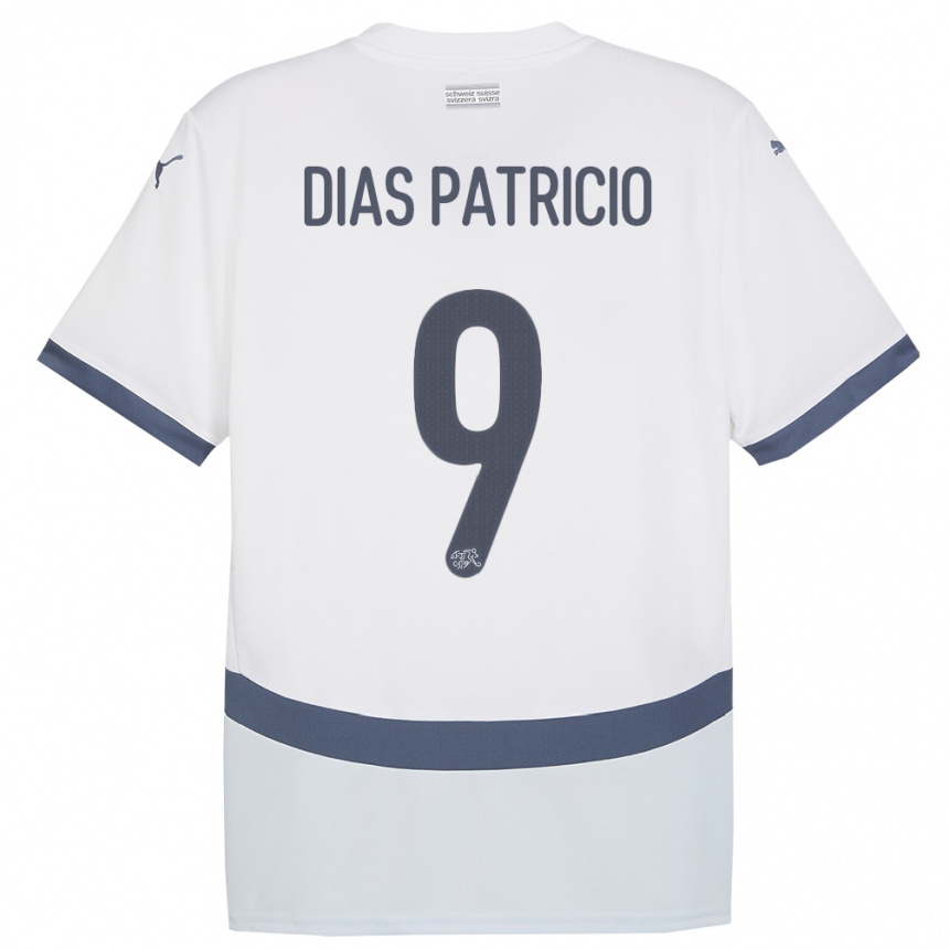 Kids Football Switzerland Alexandre Dias Patricio #9 White Away Jersey 24-26 T-Shirt Nz