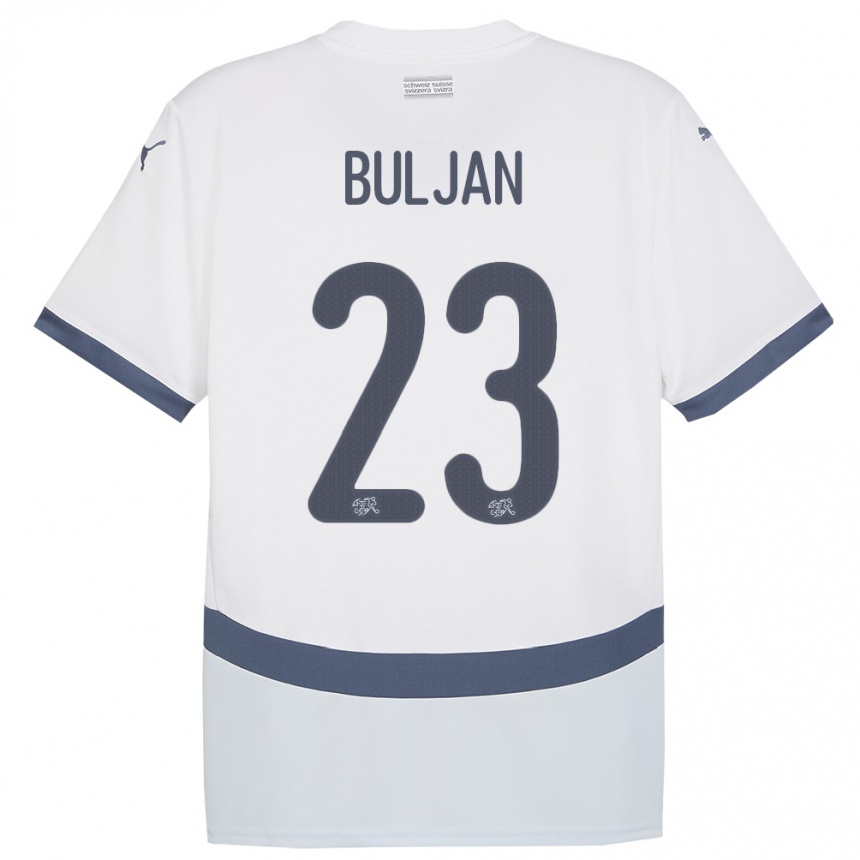 Kids Football Switzerland Leo Buljan #23 White Away Jersey 24-26 T-Shirt Nz