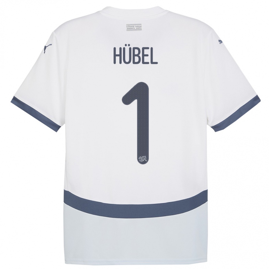 Kids Football Switzerland Marvin Hubel #1 White Away Jersey 24-26 T-Shirt Nz