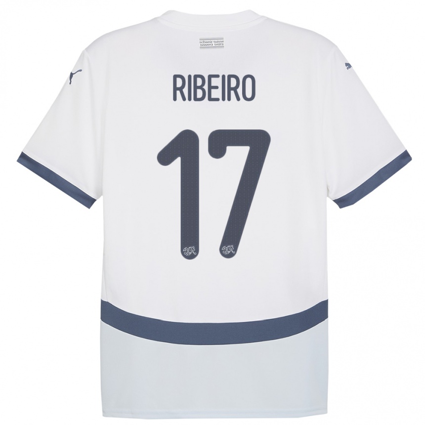 Kids Football Switzerland Joel Ribeiro #17 White Away Jersey 24-26 T-Shirt Nz