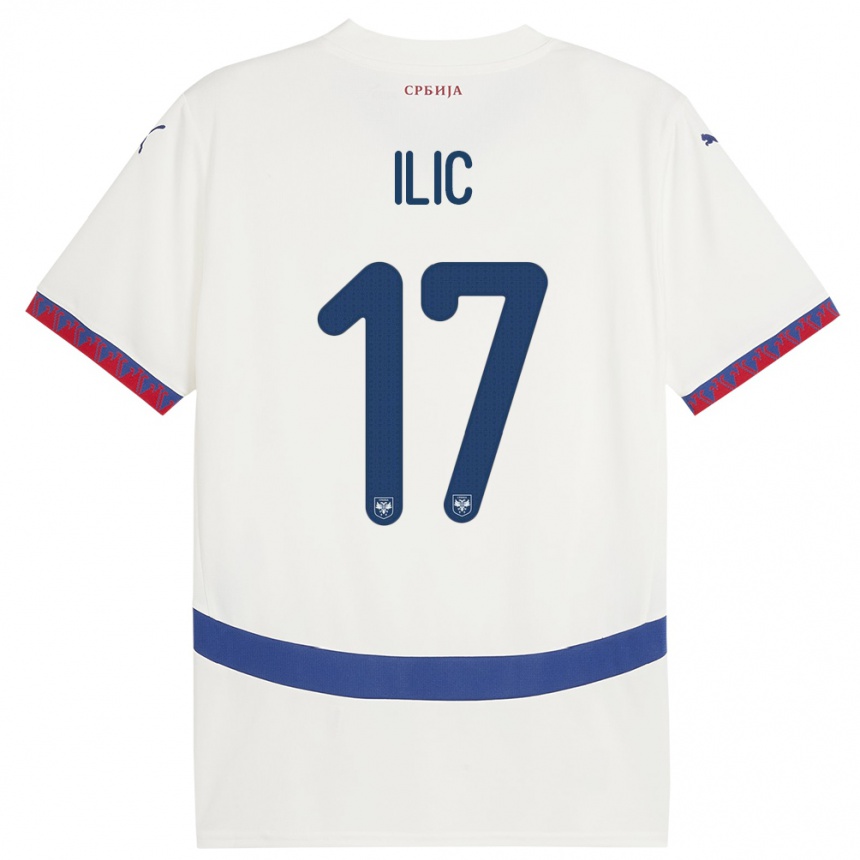 Kids Football Serbia Ivan Ilic #17 White Away Jersey 24-26 T-Shirt Nz