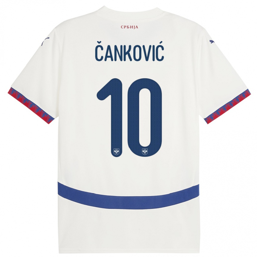 Kids Football Serbia Jelena Cankovic #10 White Away Jersey 24-26 T-Shirt Nz