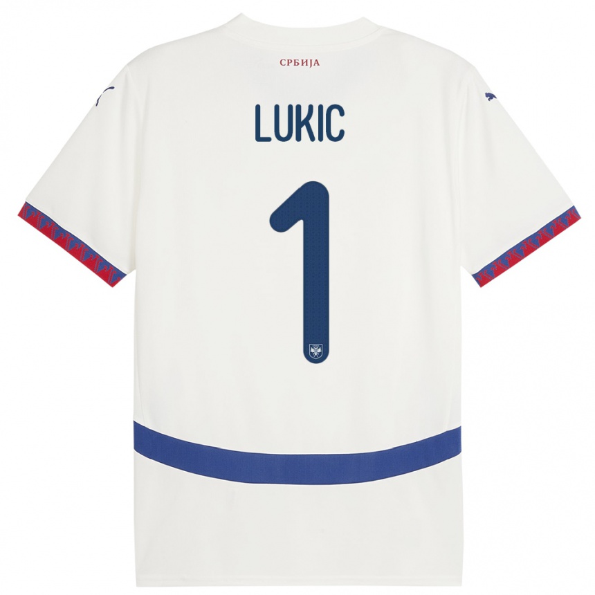 Kids Football Serbia Ognjen Lukic #1 White Away Jersey 24-26 T-Shirt Nz