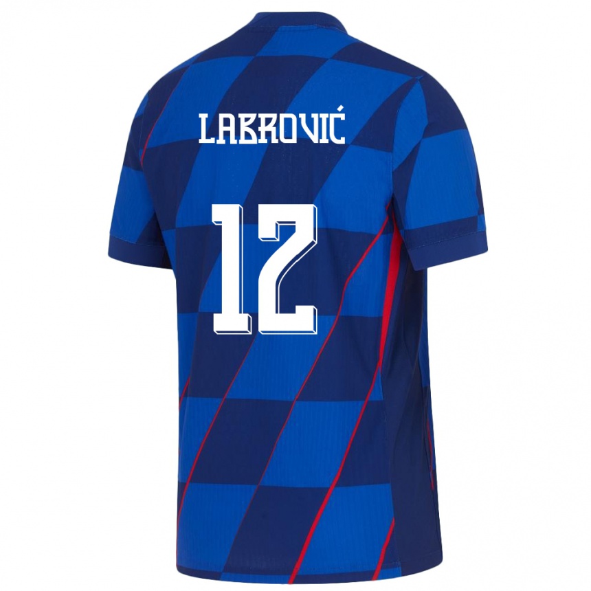 Kids Football Croatia Nediljko Labrovic #12 Blue Away Jersey 24-26 T-Shirt Nz