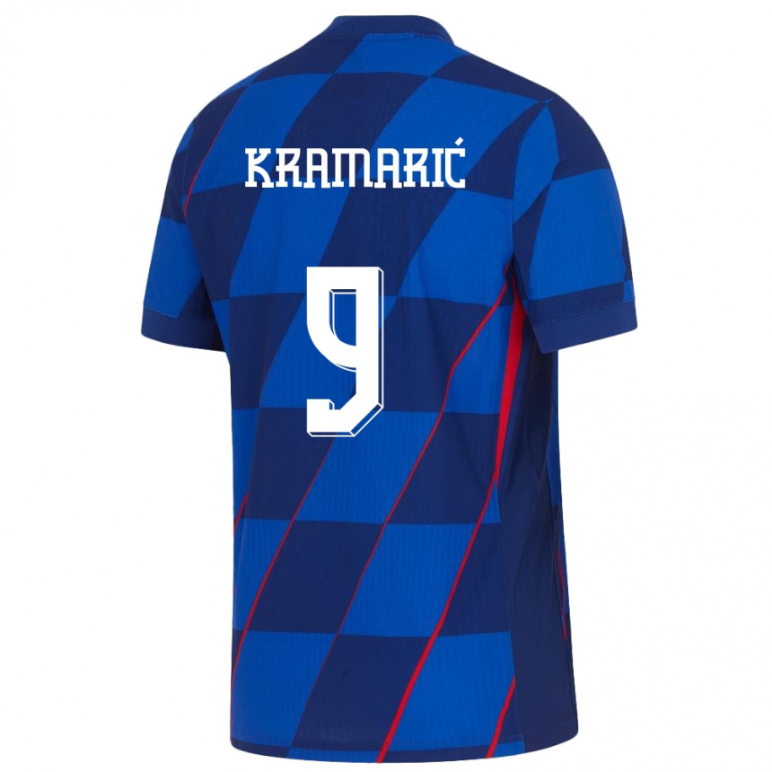 Kids Football Croatia Andrej Kramaric #9 Blue Away Jersey 24-26 T-Shirt Nz