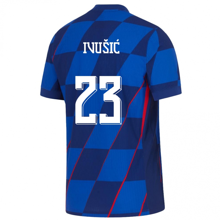 Kids Football Croatia Ivica Ivusic #23 Blue Away Jersey 24-26 T-Shirt Nz