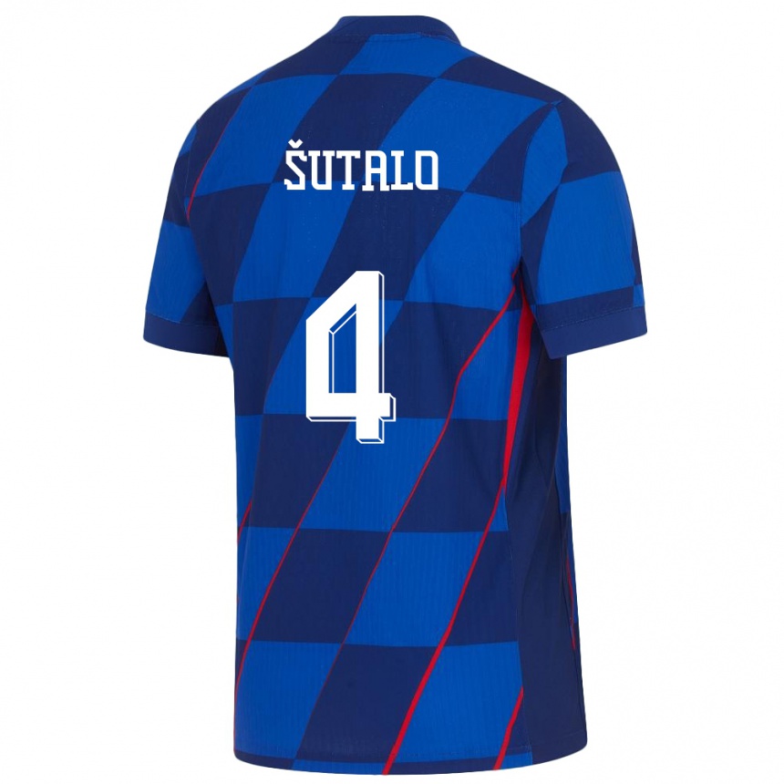 Kids Football Croatia Bosko Sutalo #4 Blue Away Jersey 24-26 T-Shirt Nz