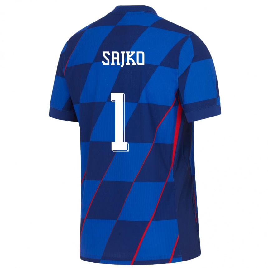 Kids Football Croatia Tin Sajko #1 Blue Away Jersey 24-26 T-Shirt Nz