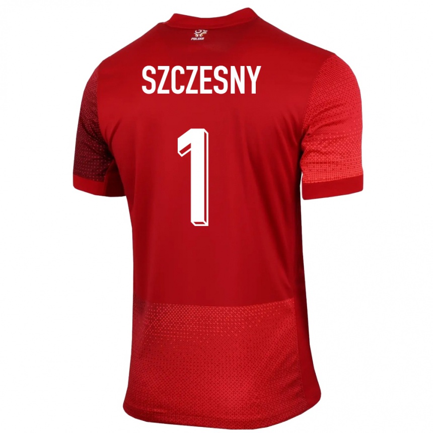 Kids Football Poland Wojciech Szczesny #1 Red Away Jersey 24-26 T-Shirt Nz