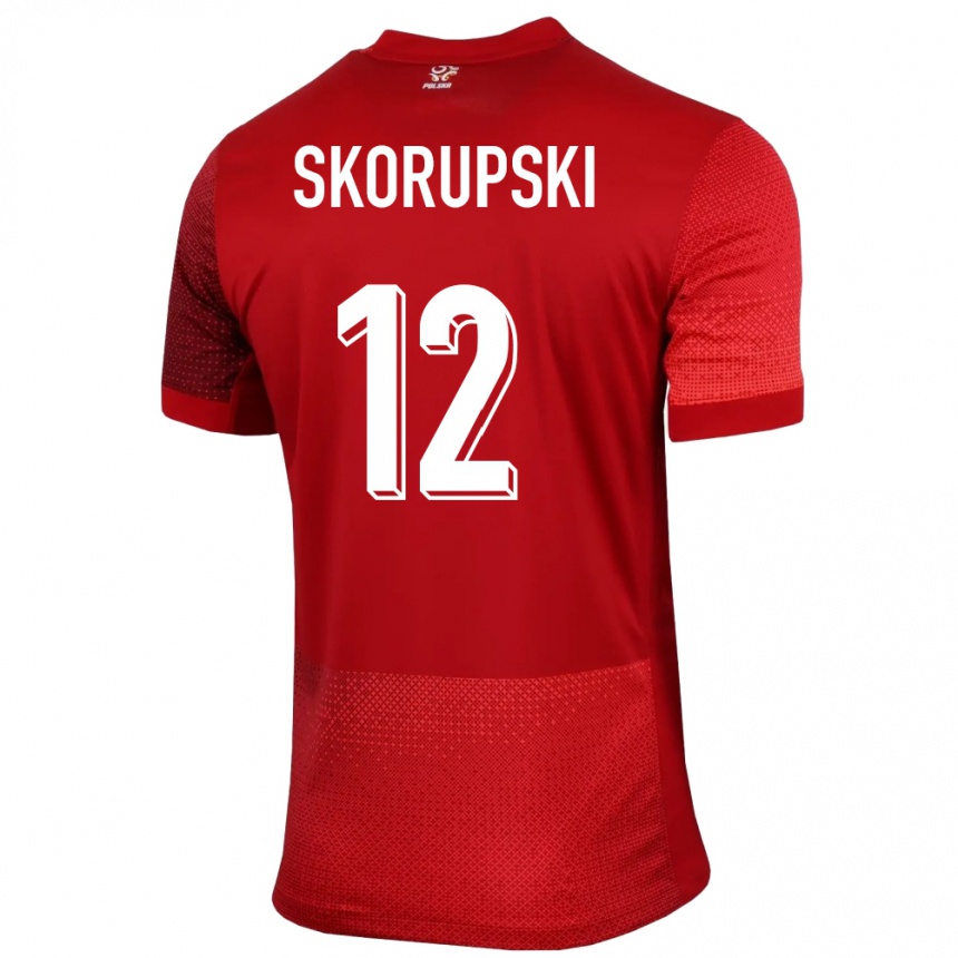 Kids Football Poland Lukasz Skorupski #12 Red Away Jersey 24-26 T-Shirt Nz