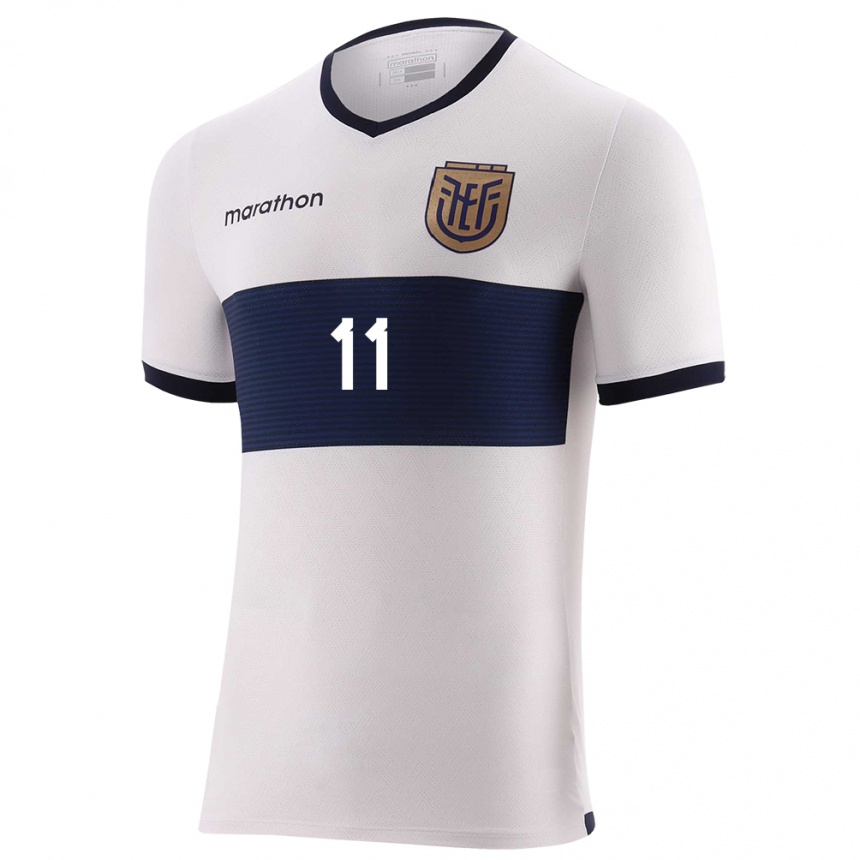 Kids Football Ecuador Michael Estrada #11 White Away Jersey 24-26 T-Shirt Nz