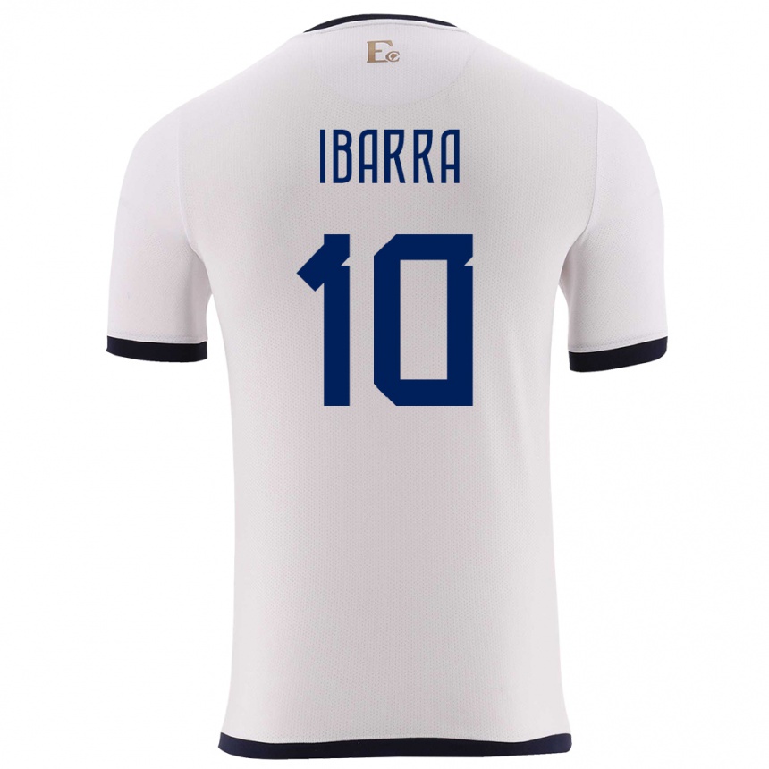 Kids Football Ecuador Romario Ibarra #10 White Away Jersey 24-26 T-Shirt Nz