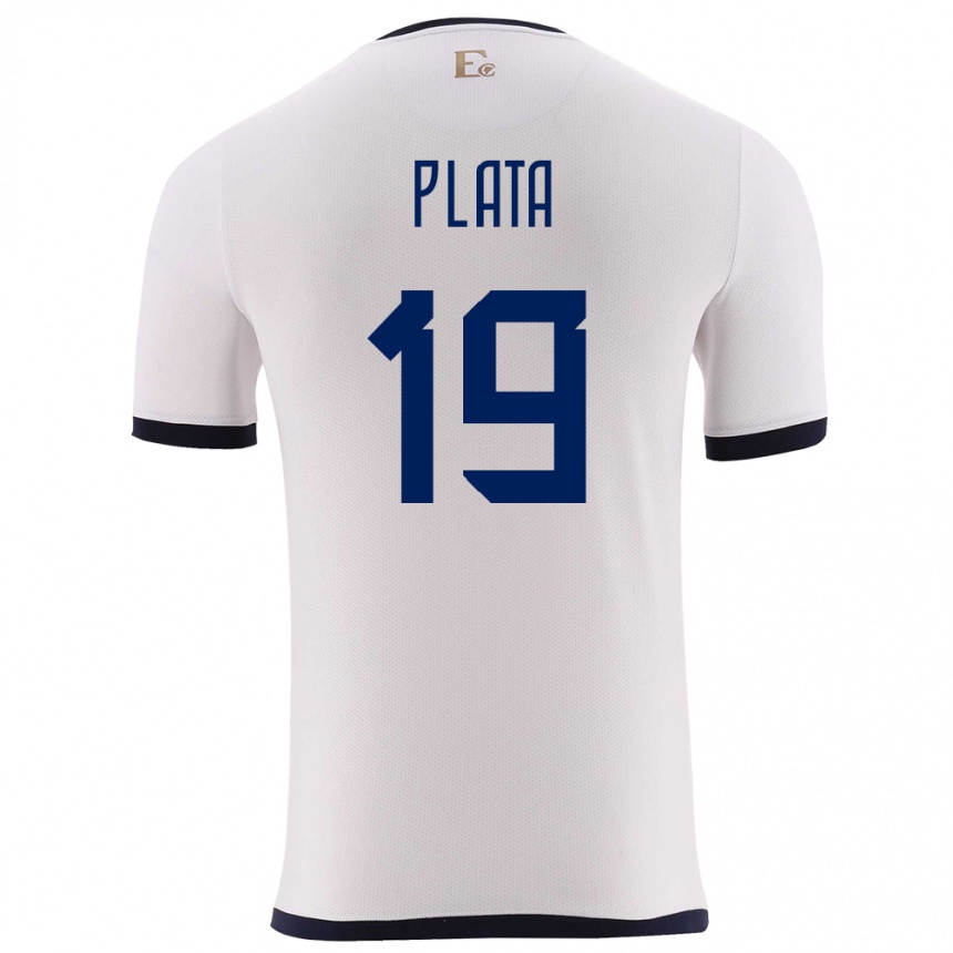 Kids Football Ecuador Gonzalo Plata #19 White Away Jersey 24-26 T-Shirt Nz