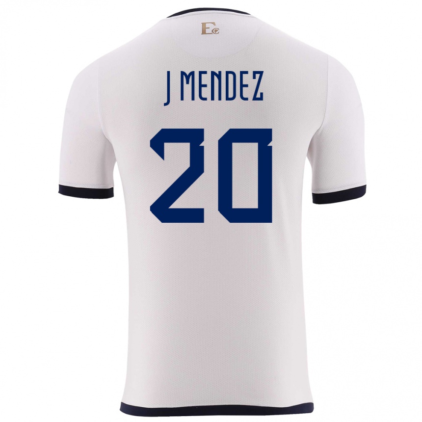 Kids Football Ecuador Jhegson Kiddez #20 White Away Jersey 24-26 T-Shirt Nz