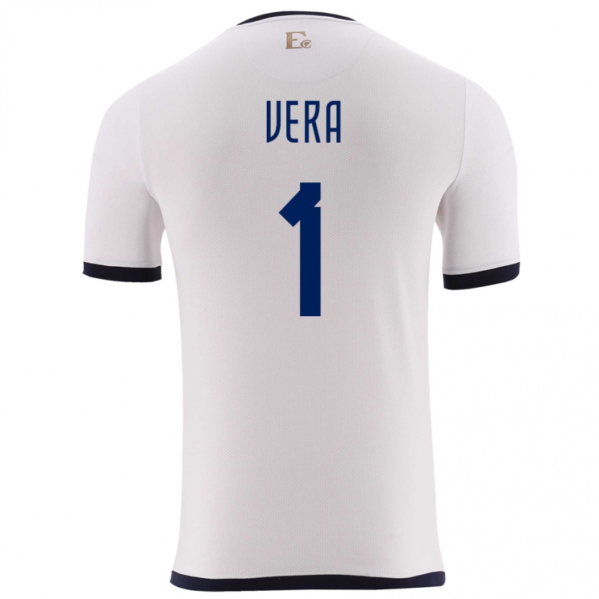 Kids Football Ecuador Andrea Vera #1 White Away Jersey 24-26 T-Shirt Nz