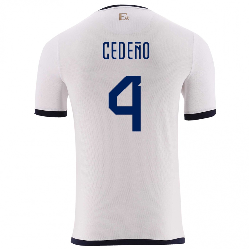 Kids Football Ecuador Stefany Cedeno #4 White Away Jersey 24-26 T-Shirt Nz