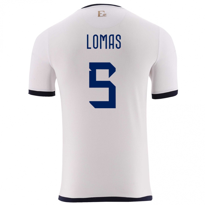 Kids Football Ecuador Ariana Lomas #5 White Away Jersey 24-26 T-Shirt Nz