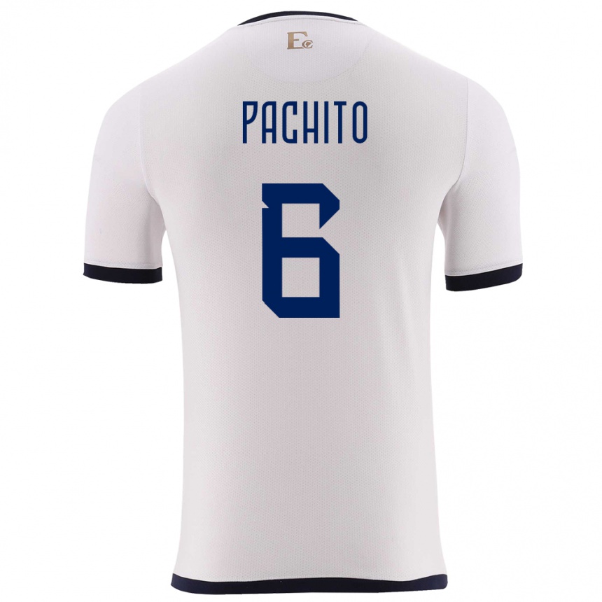 Kids Football Ecuador Angelica Pachito #6 White Away Jersey 24-26 T-Shirt Nz