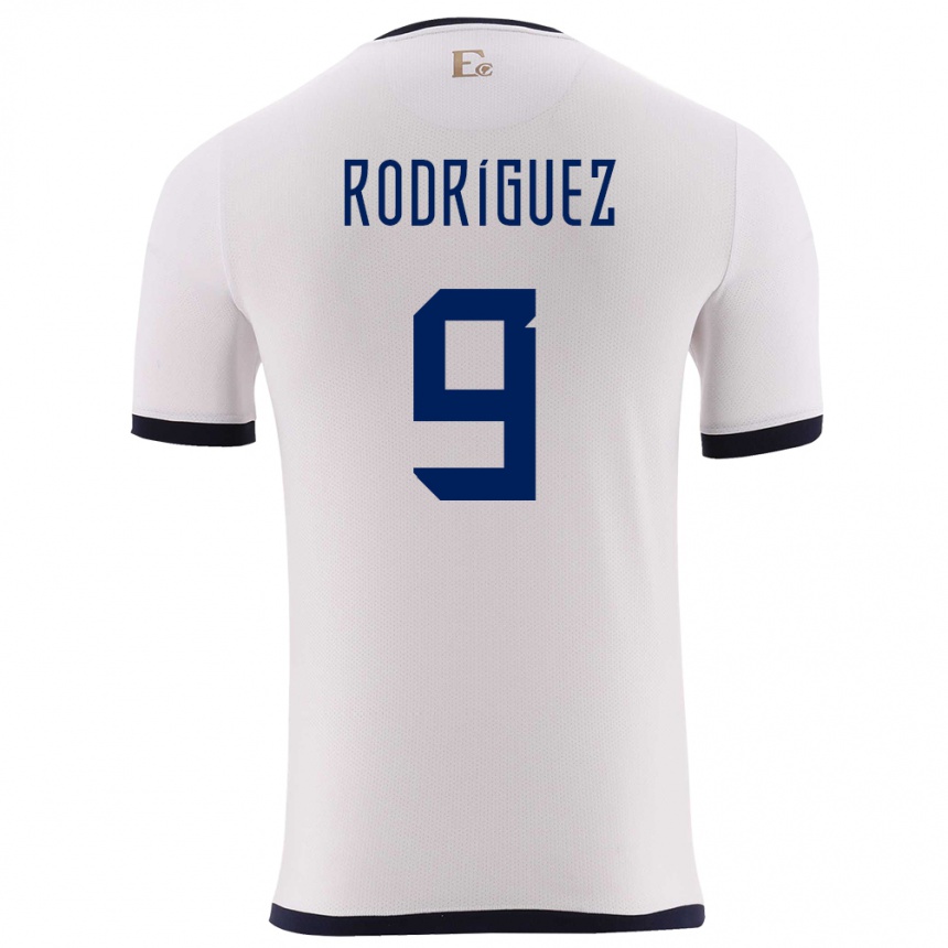 Kids Football Ecuador Ingrid Rodriguez #9 White Away Jersey 24-26 T-Shirt Nz