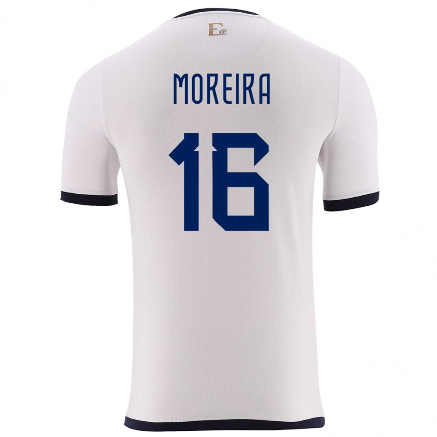 Kids Football Ecuador Ligia Moreira #16 White Away Jersey 24-26 T-Shirt Nz