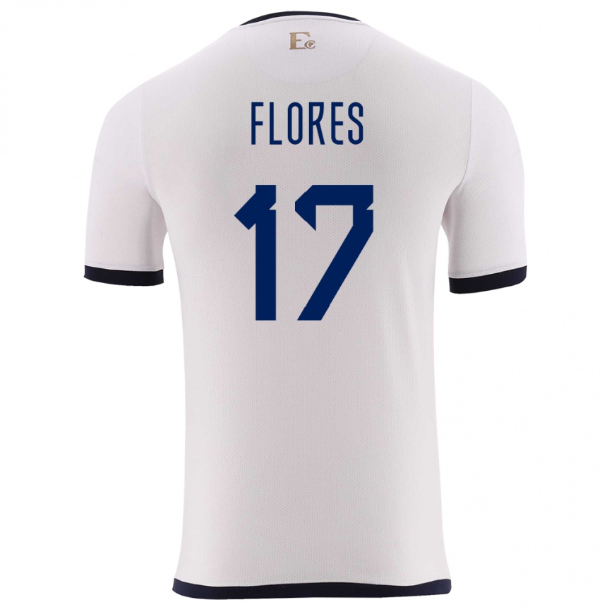 Kids Football Ecuador Karen Flores #17 White Away Jersey 24-26 T-Shirt Nz