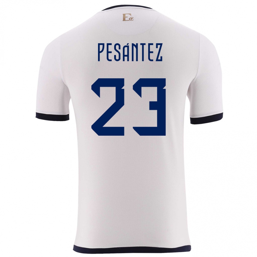 Kids Football Ecuador Danna Pesantez #23 White Away Jersey 24-26 T-Shirt Nz