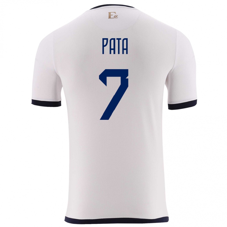 Kids Football Ecuador Emerson Pata #7 White Away Jersey 24-26 T-Shirt Nz