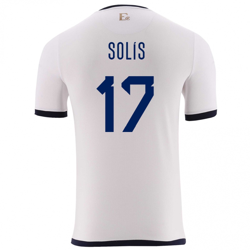 Kids Football Ecuador Mathias Solis #17 White Away Jersey 24-26 T-Shirt Nz