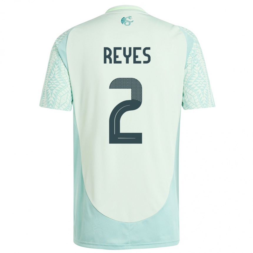 Kids Football Mexico Luis Reyes #2 Linen Green Away Jersey 24-26 T-Shirt Nz