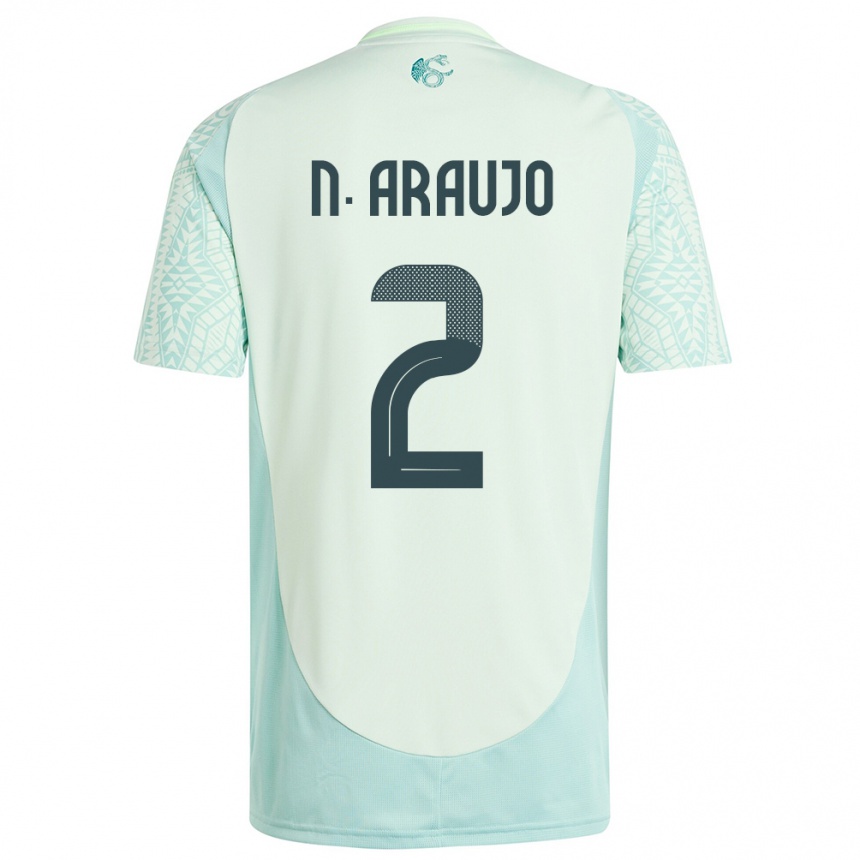 Kids Football Mexico Nestor Araujo #2 Linen Green Away Jersey 24-26 T-Shirt Nz