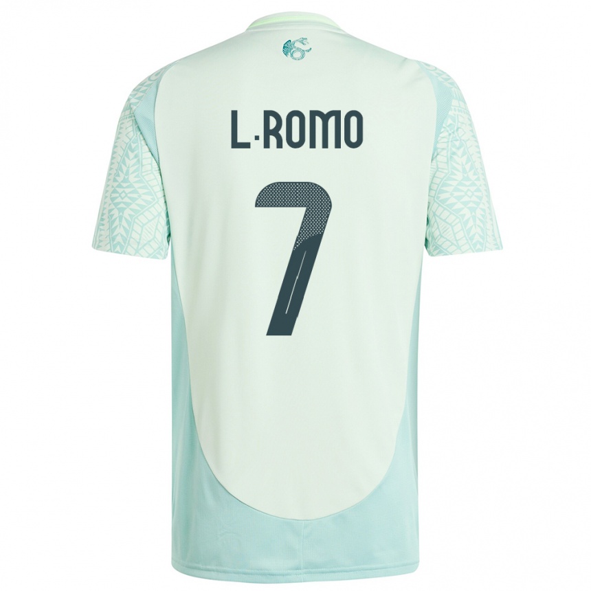 Kids Football Mexico Luis Romo #7 Linen Green Away Jersey 24-26 T-Shirt Nz