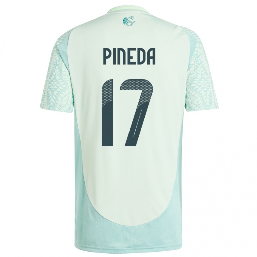 Kids Football Mexico Orbelin Pineda #17 Linen Green Away Jersey 24-26 T-Shirt Nz