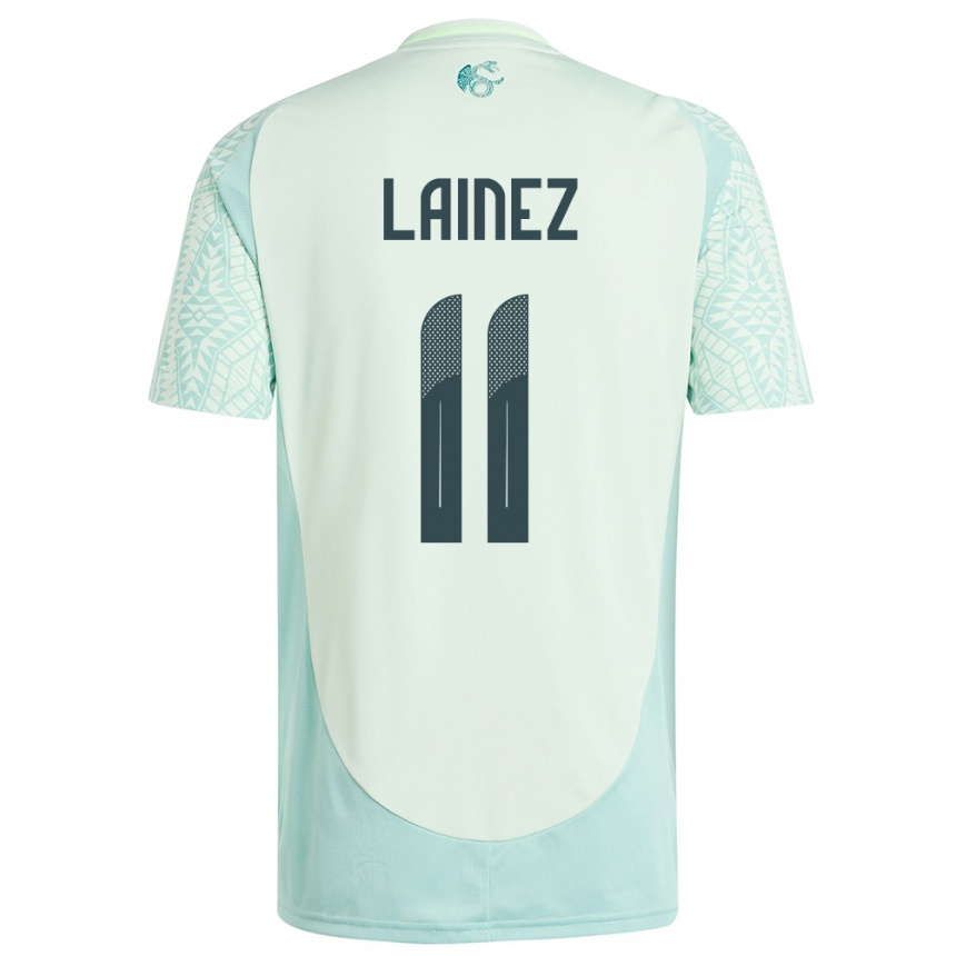 Kids Football Mexico Diego Lainez #11 Linen Green Away Jersey 24-26 T-Shirt Nz