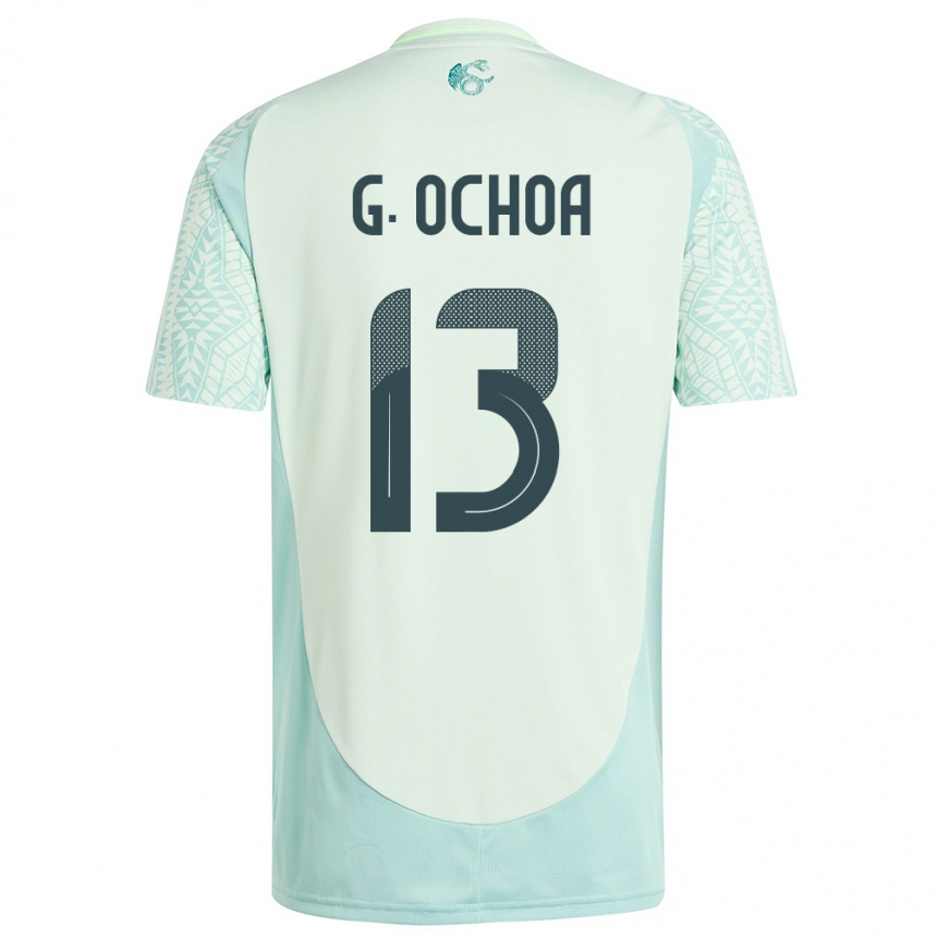 Kids Football Mexico Guillermo Ochoa #13 Linen Green Away Jersey 24-26 T-Shirt Nz