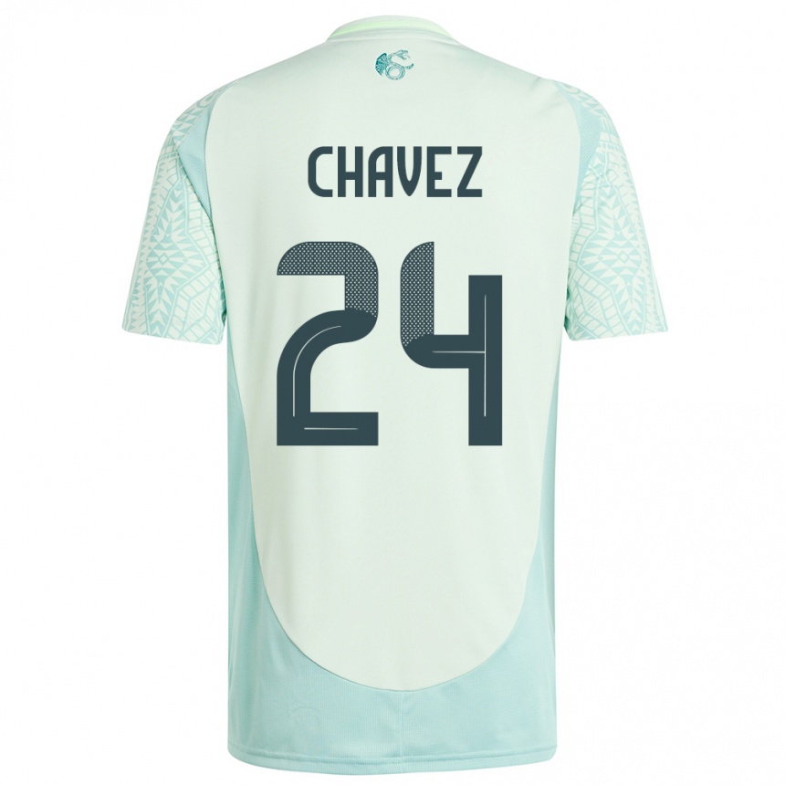 Kids Football Mexico Luis Chavez #24 Linen Green Away Jersey 24-26 T-Shirt Nz