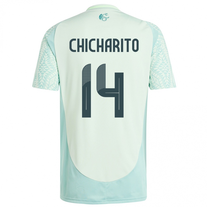 Kids Football Mexico Chicharito #14 Linen Green Away Jersey 24-26 T-Shirt Nz