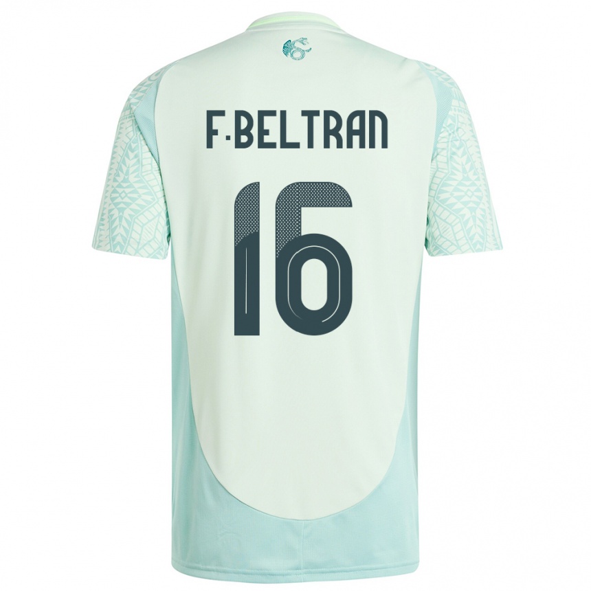 Kids Football Mexico Fernando Beltran #16 Linen Green Away Jersey 24-26 T-Shirt Nz