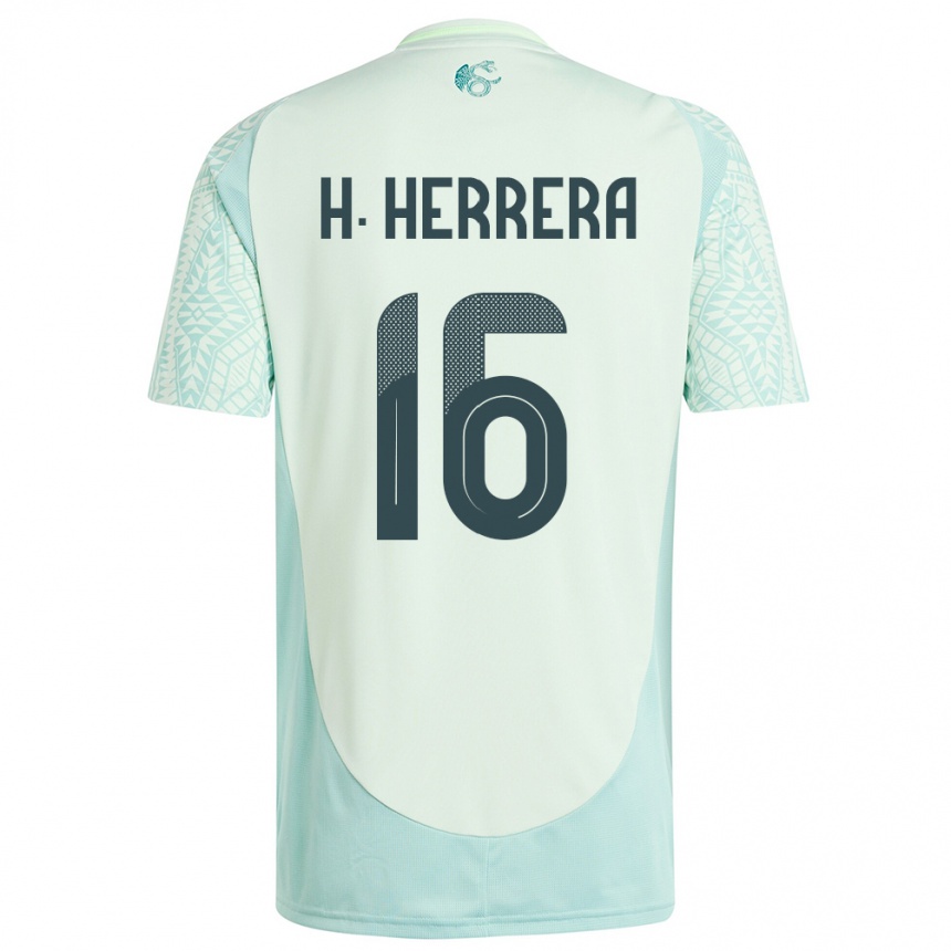 Kids Football Mexico Hector Herrera #16 Linen Green Away Jersey 24-26 T-Shirt Nz