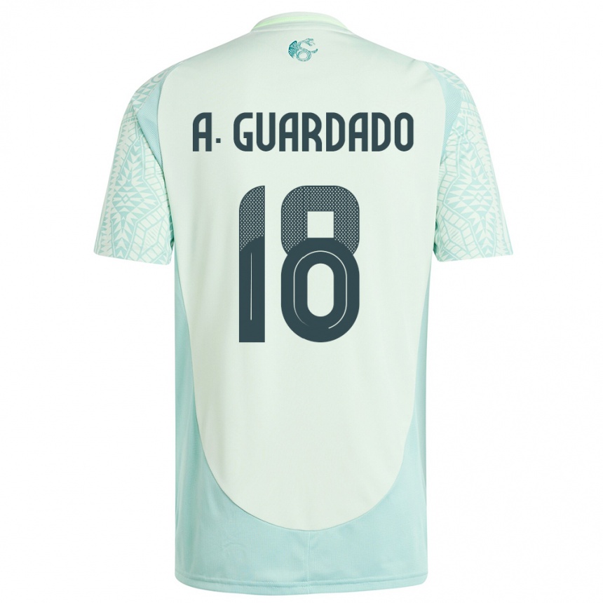 Kids Football Mexico Andres Guardado #18 Linen Green Away Jersey 24-26 T-Shirt Nz