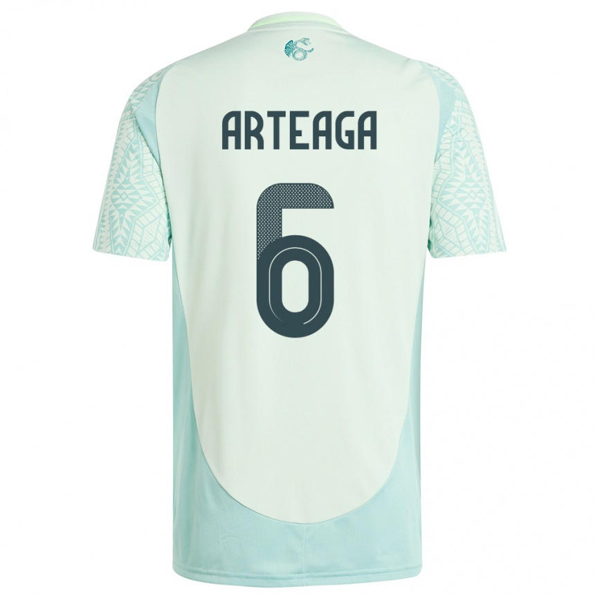 Kids Football Mexico Gerardo Arteaga #6 Linen Green Away Jersey 24-26 T-Shirt Nz