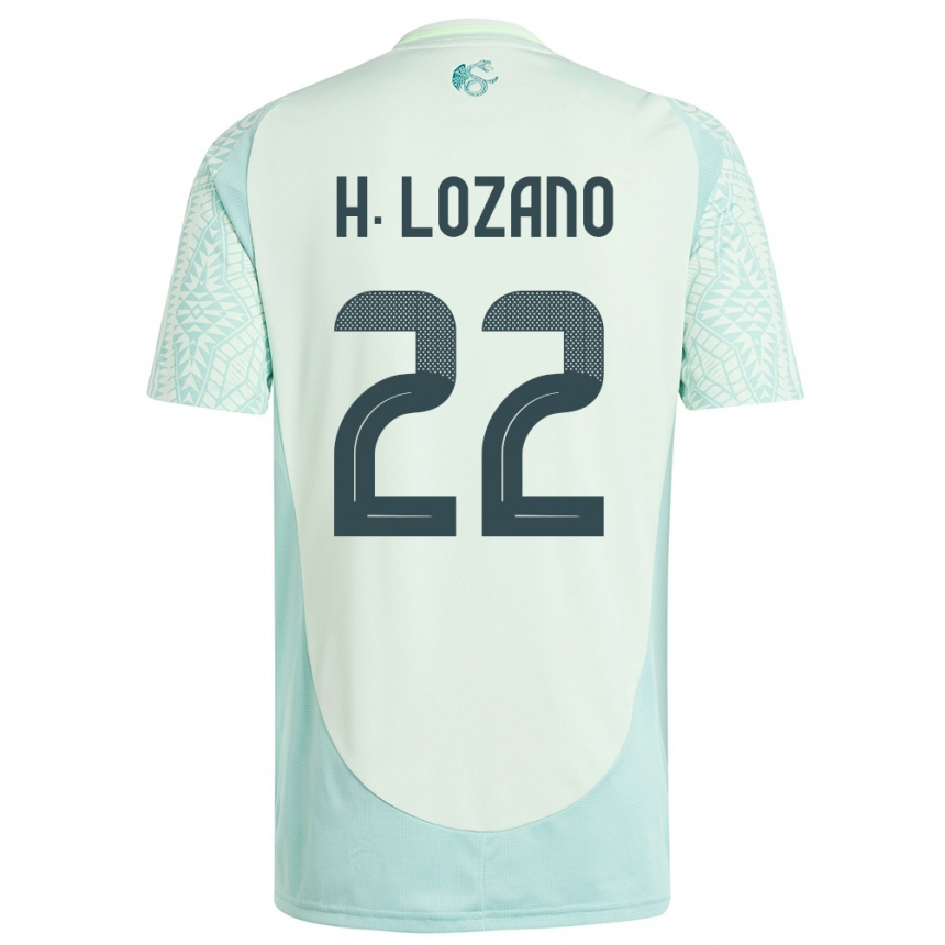 Kids Football Mexico Hirving Lozano #22 Linen Green Away Jersey 24-26 T-Shirt Nz