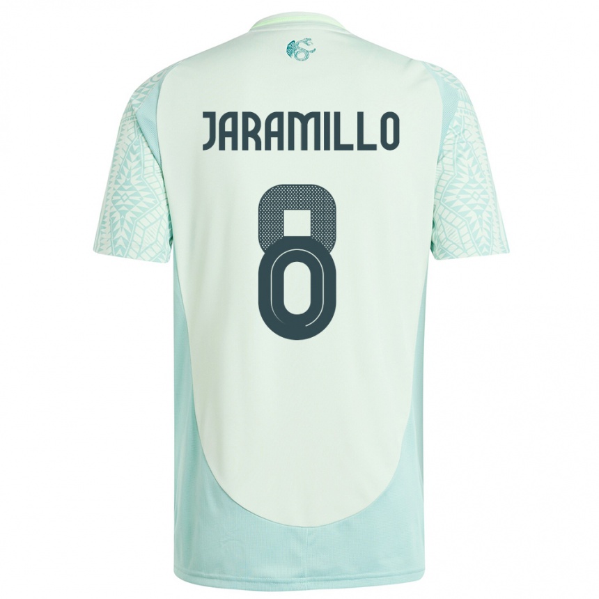 Kids Football Mexico Carolina Jaramillo #8 Linen Green Away Jersey 24-26 T-Shirt Nz